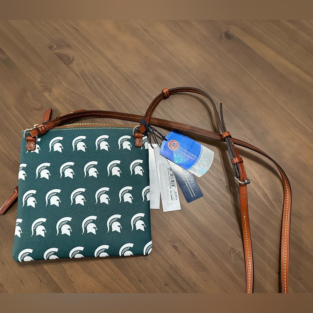 Dooney & Bourke Green and Brown Crossbody Bag - Picture 4 of 8